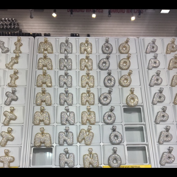 Bubble Letter Initial A-Z GoldPlated Brass - Picture 7 of 8